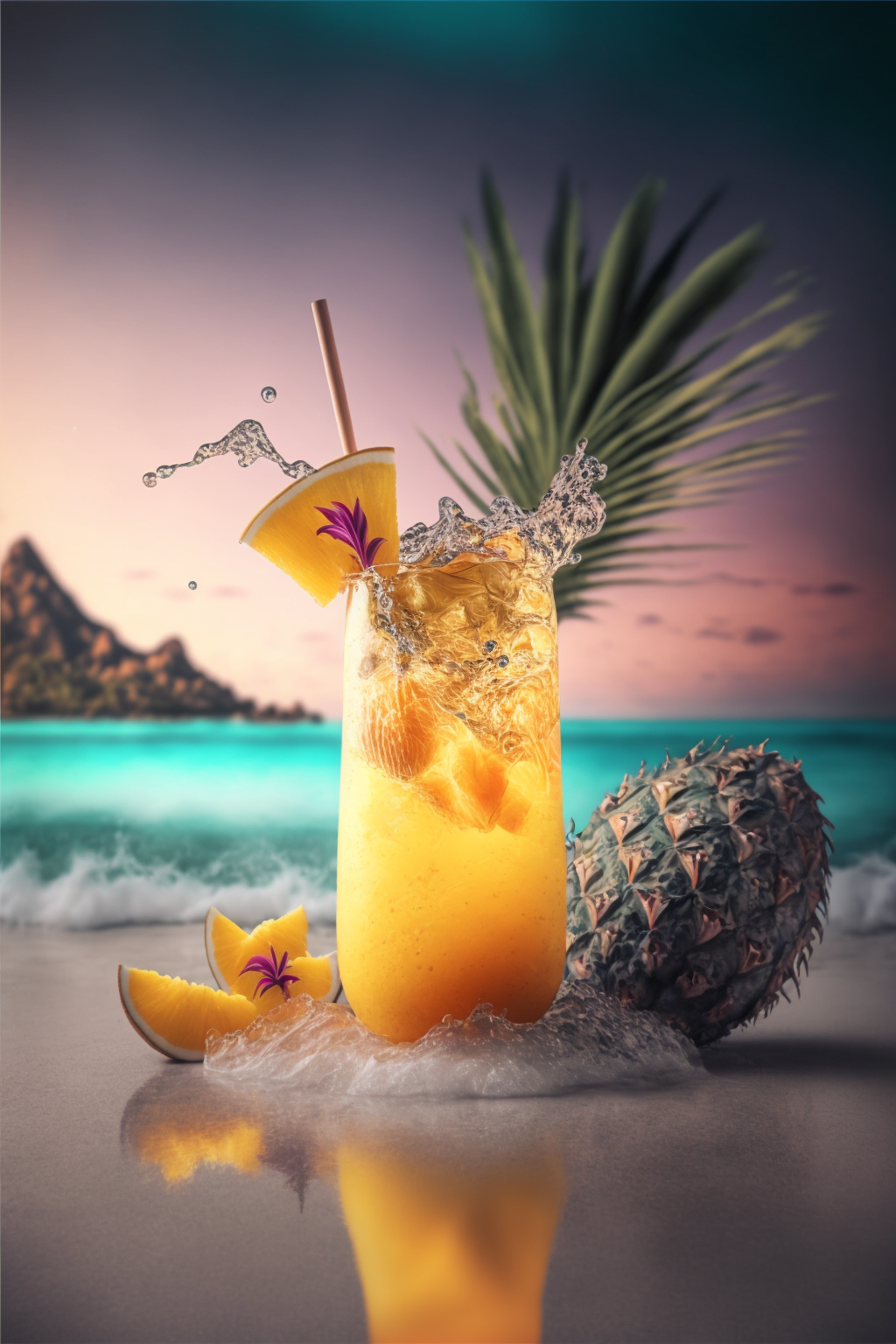 Коктейль в ананасе