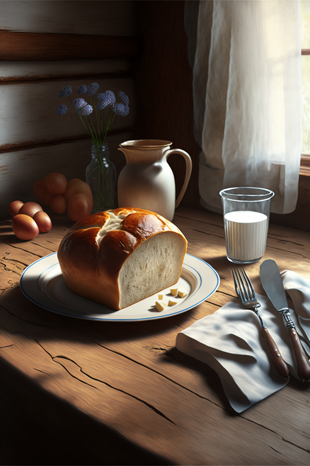 bread rustic styly, ai art