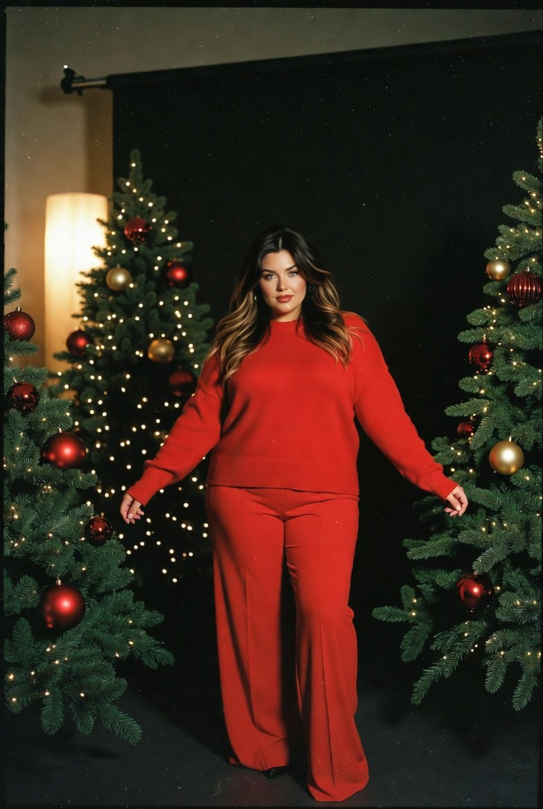 Плюс сайз в красном