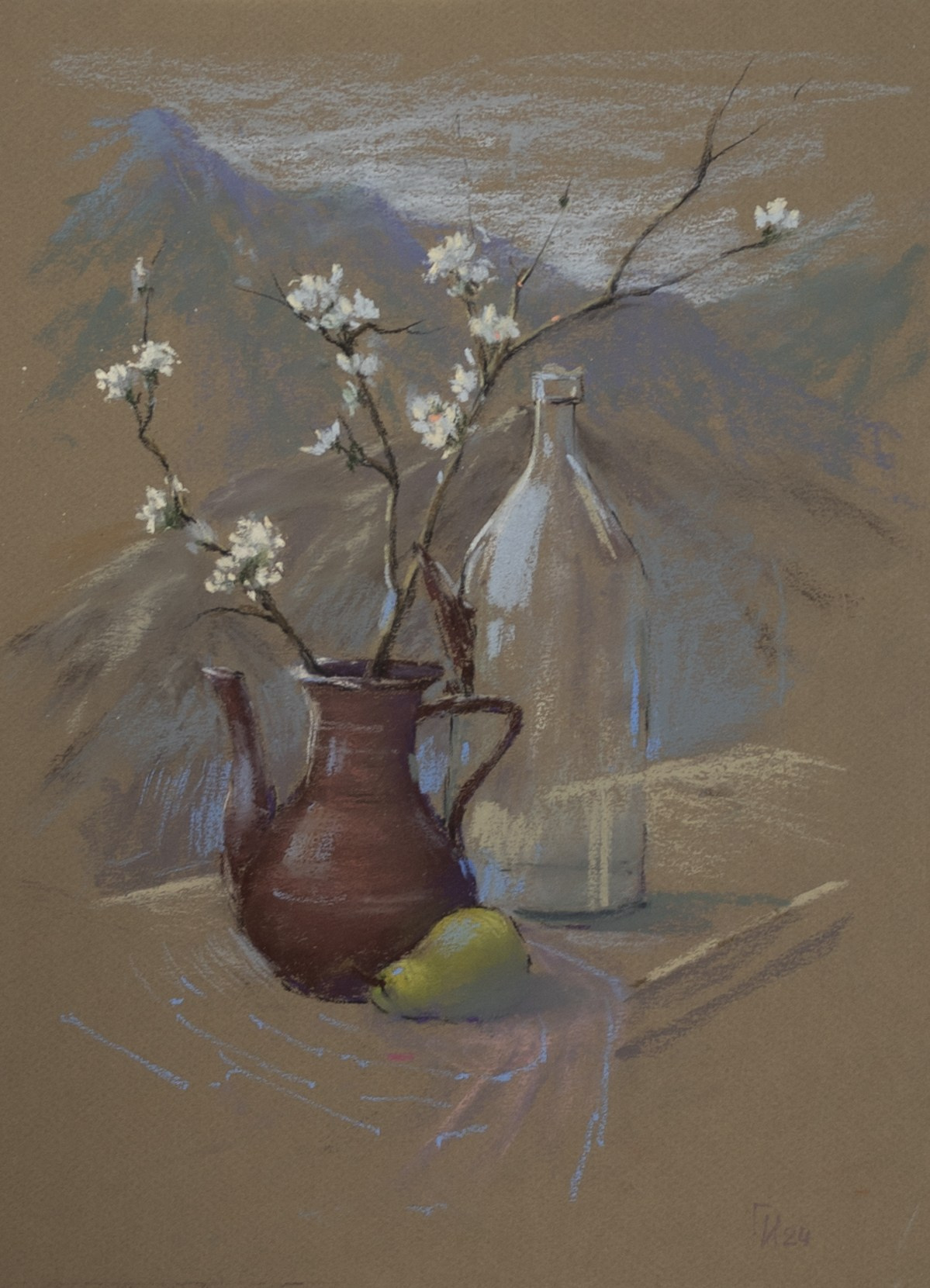 Чох, Дагестан. Пастель, 25х35см.