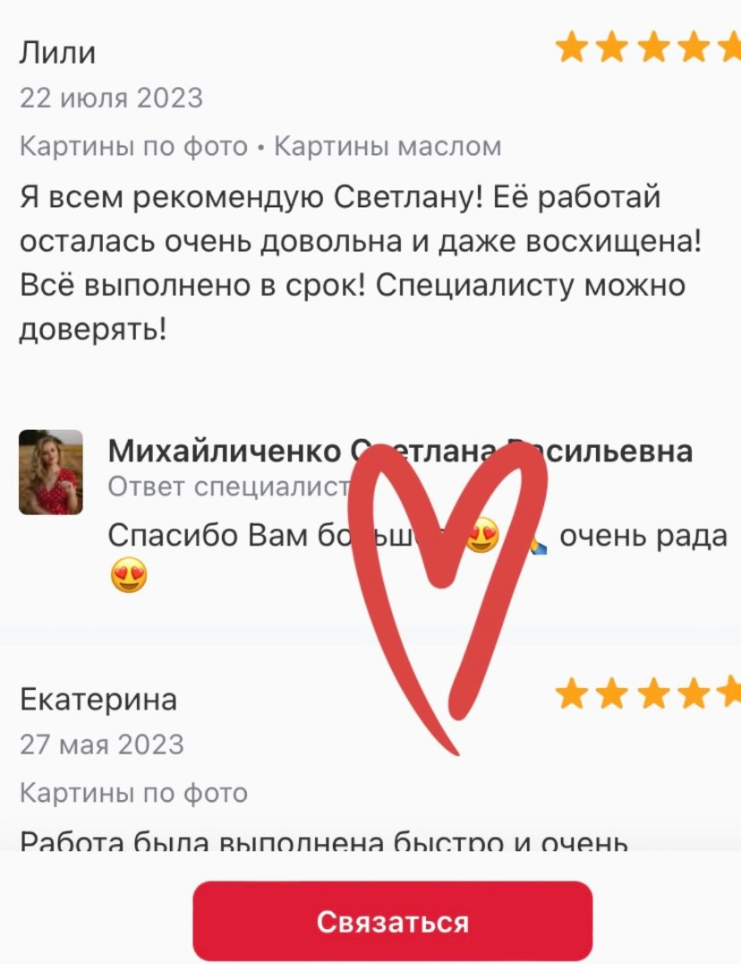 Отзывы. Художник Светлана Михайличенко. Картины ручной работы в наличии и под заказ