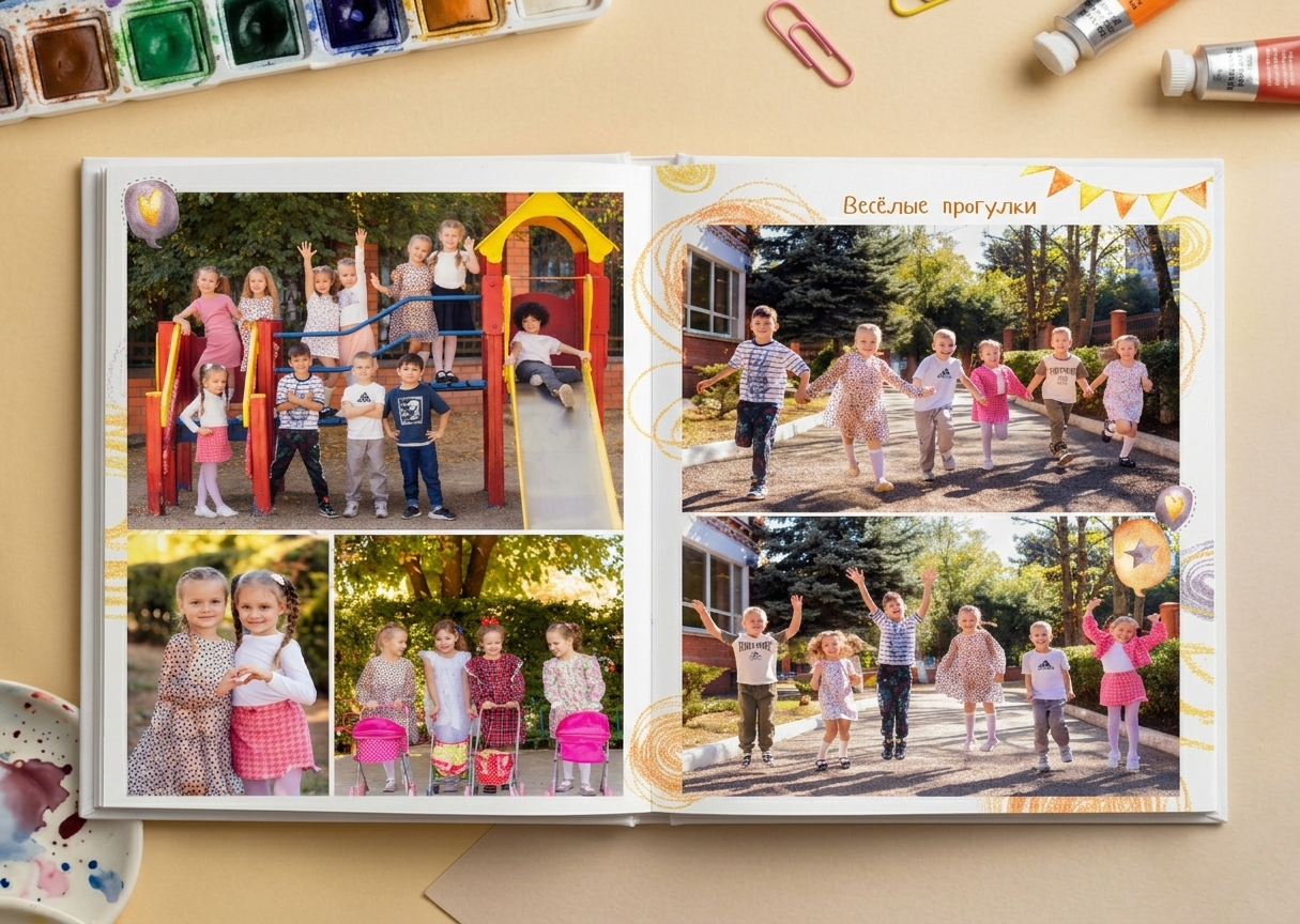 Живые фотографии детей в детском саду для выпускного альбома Краснодар