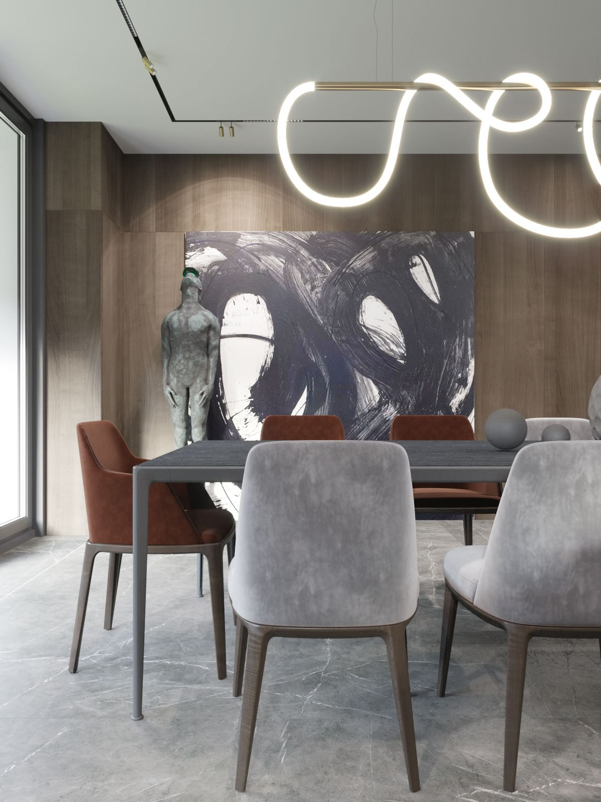 ЗАГОРОДНЫЙ ДОМ RUS / коттедж, 433 м². Rezells Architects — студия дизайна жилых и коммерческих интерьеров