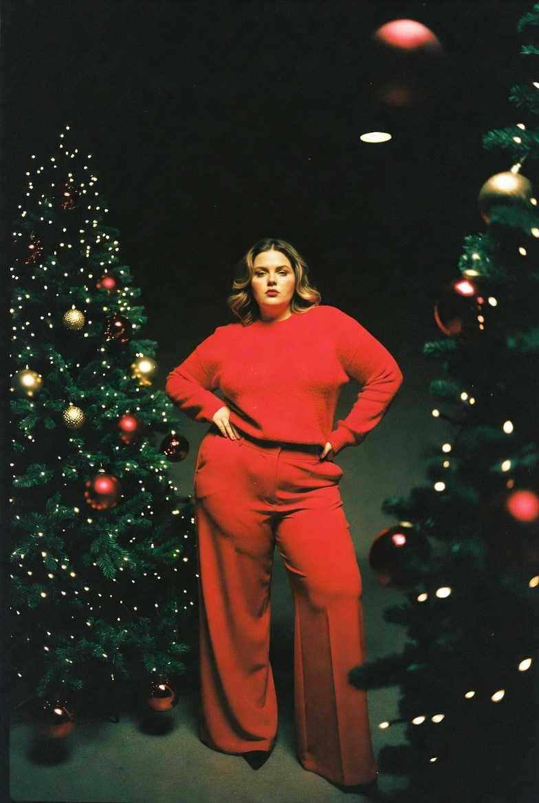 Плюс сайз в красном