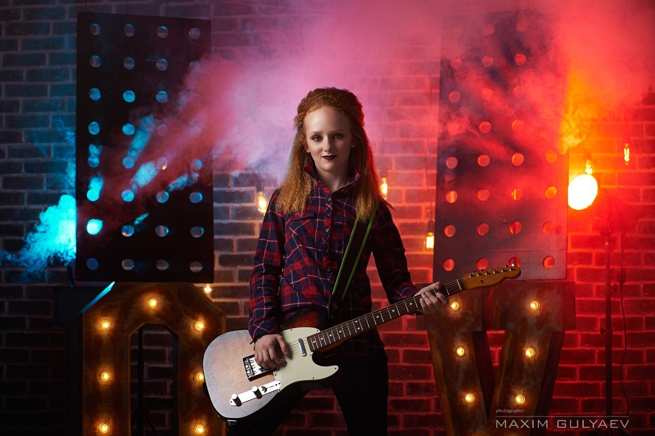 Фотосессия юной рок звезды