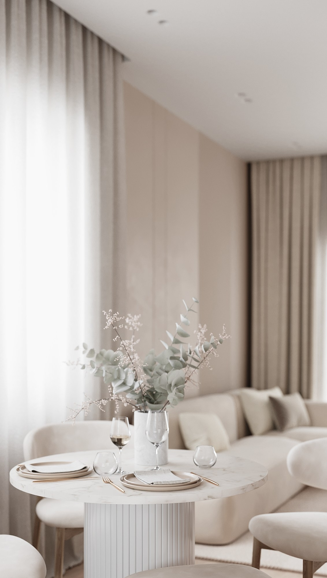 Визуализация интерьера дома в деревне Подосье. 3d визуализатор marybond3d