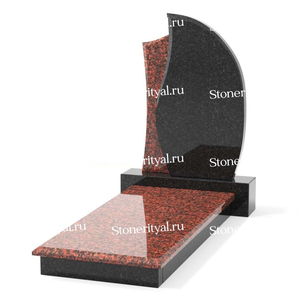 Комбинированные памятники на одного. Изготовление и установка памятников в Москве и МО