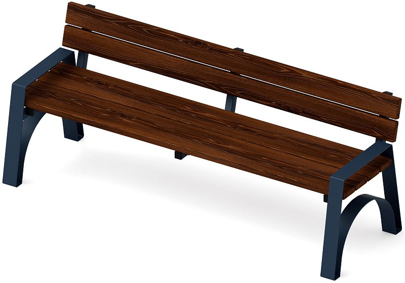 Скамья парковая (под анкера) МФ 42.02.06 Габариты (ШхДхВ): 1950х690х760 мм