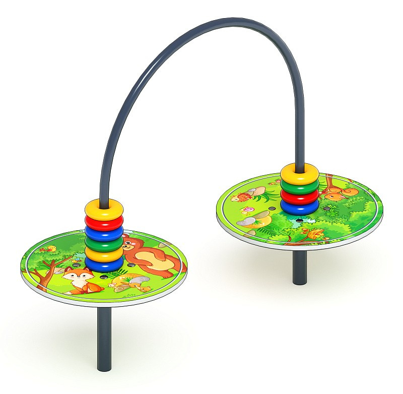 Счеты со столиком (полянка) - Игровая панель - МФ 22.01.06-05.И1 Габариты (ШхДхВ): 1325х500х1000 Зона безопасности, мм: 3325х2500