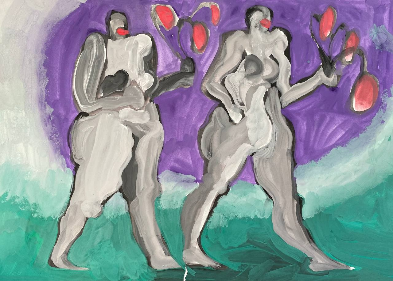 Папка с цветными работами А3. Лилия Ким. Междисциплинарный художник