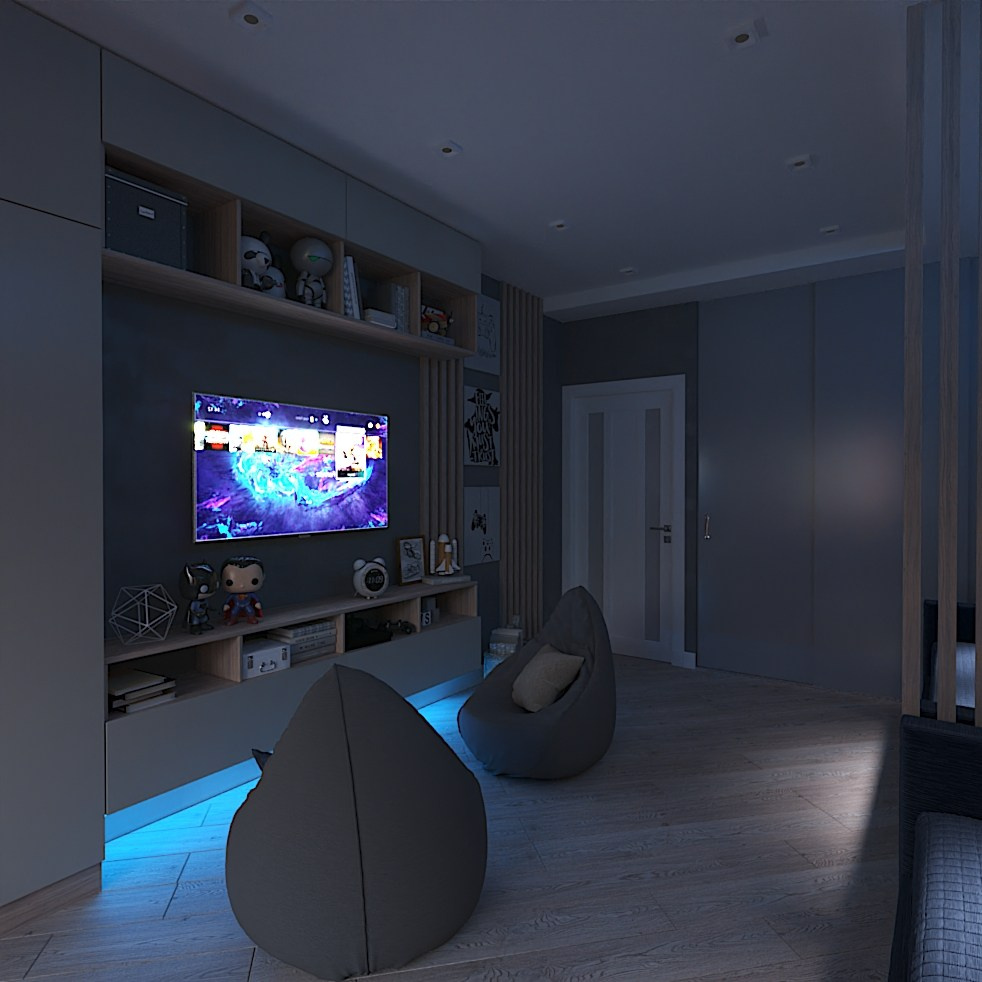 Детская для двух мальчиков. Студия дизайна FishkaRom в Краснодаре и по всей России