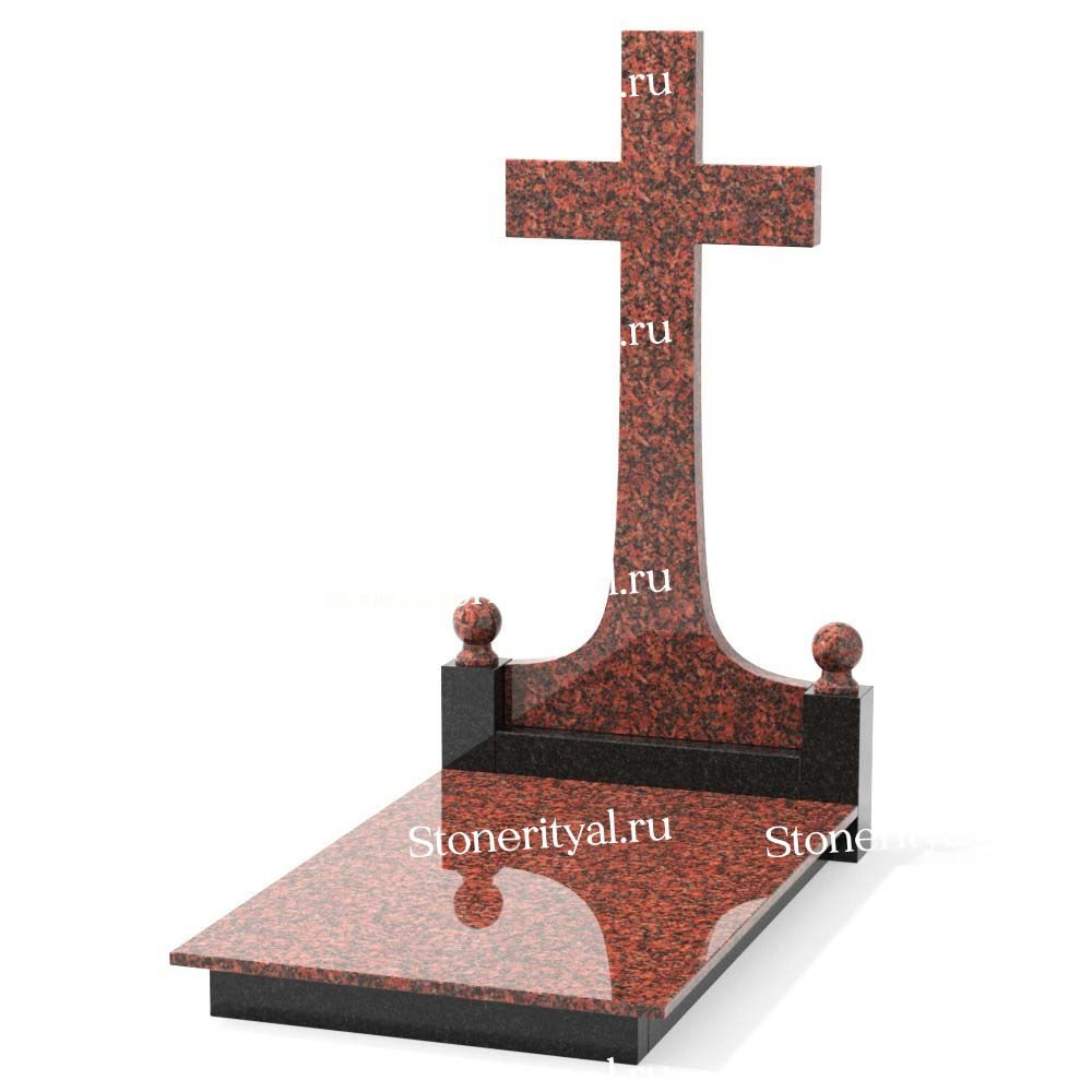 Комбинированные памятники на одного. Изготовление и установка памятников в Москве и МО