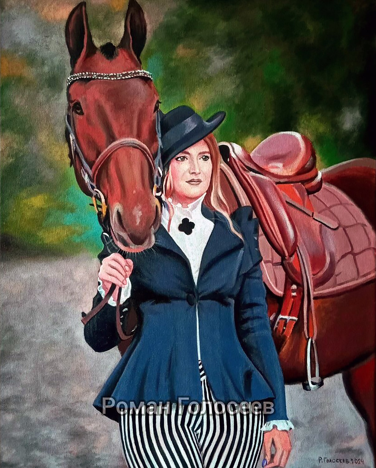 "Амазонка", 50х40, холст, масло, 03.03.2024