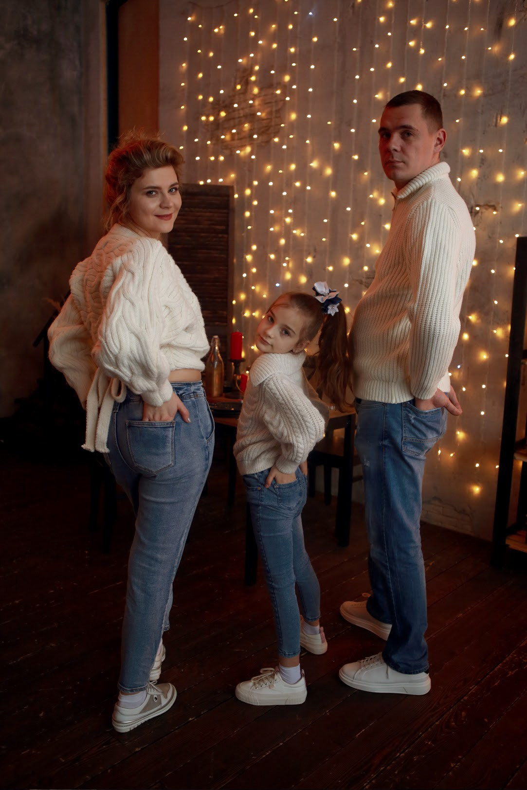 Людмила с мужем и дочкой. Семейный фотограф в Москве и МО Варвара Шаранова