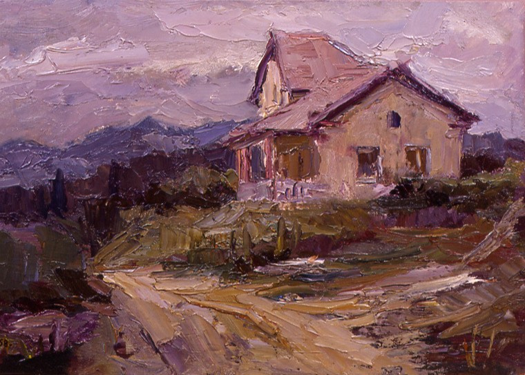 «Дом у дороги» 1958 год Собр. Д. Томас. Испания. Художник Величко Вадим Семёнович