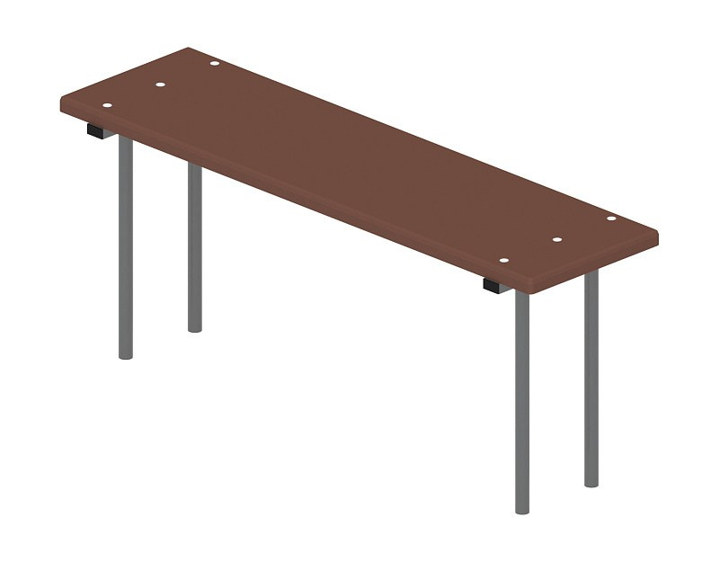 Скамья - МФ 42.01.01-И1 Габариты (ШхДхВ): 1220x380x460 мм Зона безопасности, мм: 2220х1380