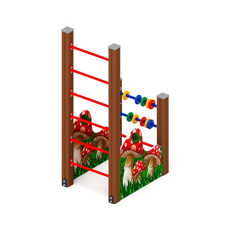 Спортивная серия тип 2 Мухоморчик - СК 1.01.08-01 Габариты (ШхДхВ): 1000x780x2000 Зона безопасности, мм: 4000х3780