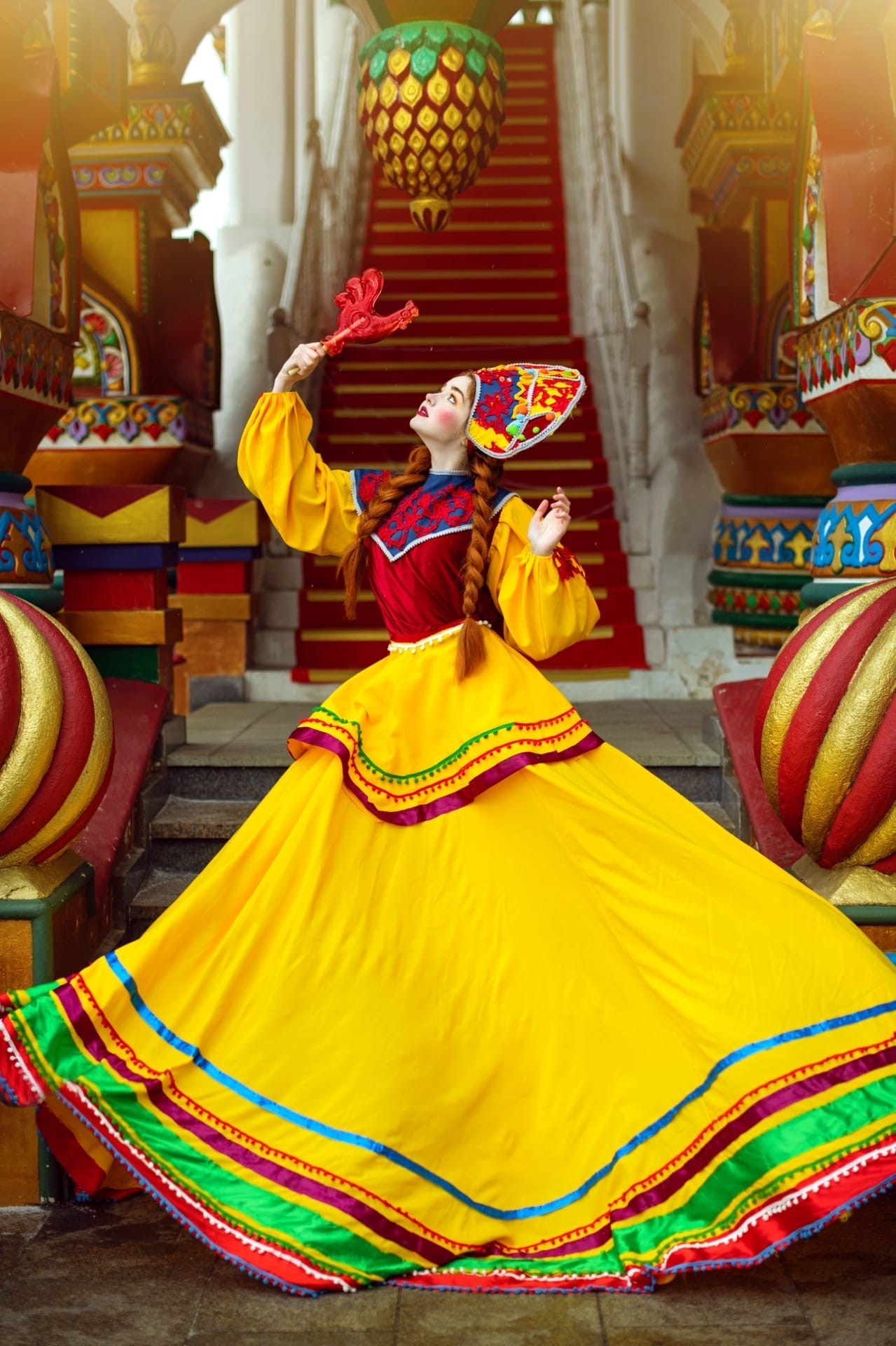 Масленица. Русские народные костюмы в Москве