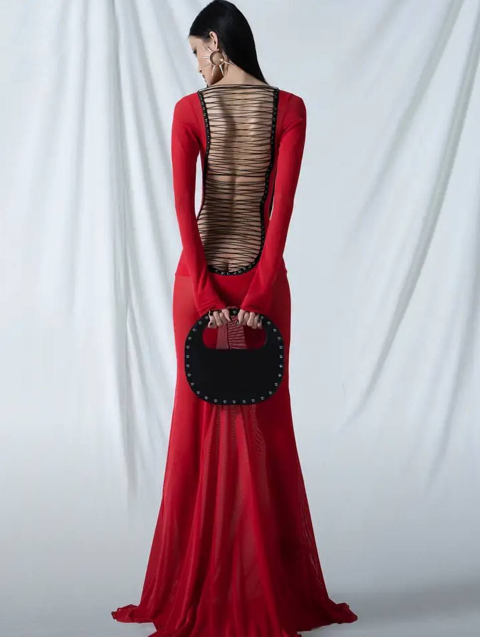 Прозрачное платье на шнуровке. Размер от 42 до 46 