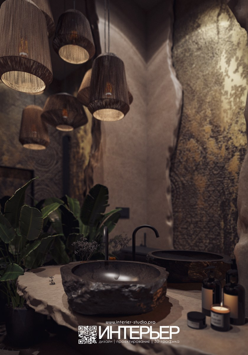 Кофейня ЖК Парковый. Санузел и техпомещения. Дизайн интерьера, 3D визуализация и 3D моделирование. Создание проектов и чертежей. КМВ: Кисловодск, Пятигорск, Ессентуки и удаленно