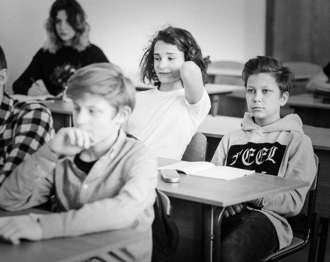 Фоторепортаж со школьного урока 4-го класса. Репортажный фотограф Борис Геер