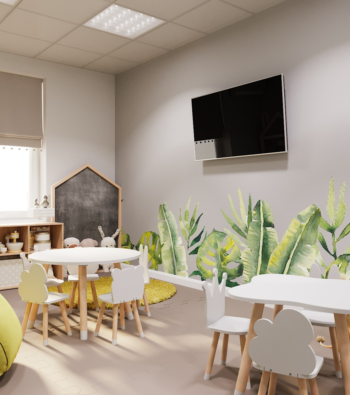 Детская комната в стоматологической клинике «Стамус» г. Краснодар. Дизайнер интерьера Виктория Титова