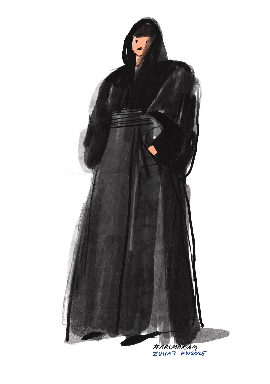 Zuhat FW 2025. Фэшн иллюстратор из Москвы Власенко Мария