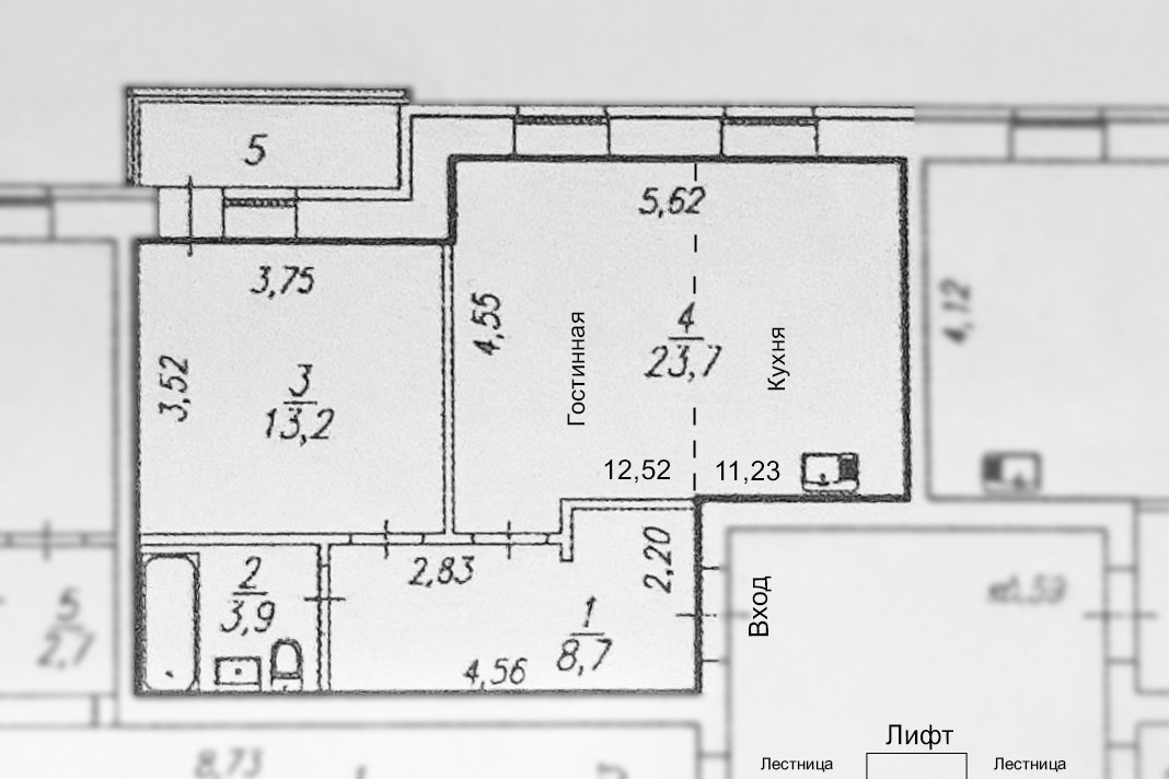Съёмка квартиры (под отделку) для продажи. Фотограф Яковлев Роман — Красноярск