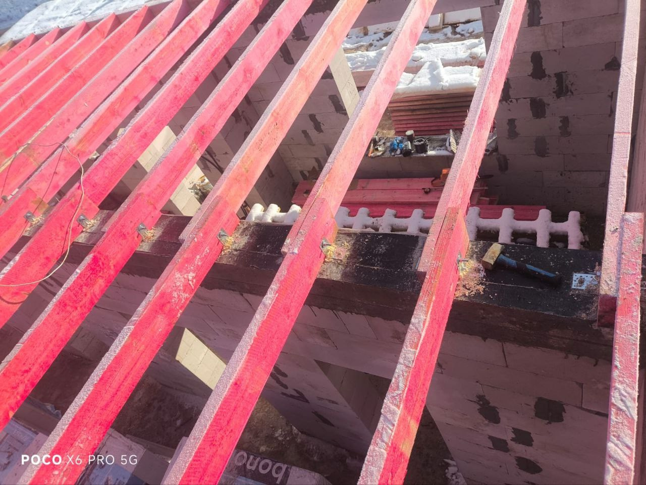 Монтаж деревянного перекрытия