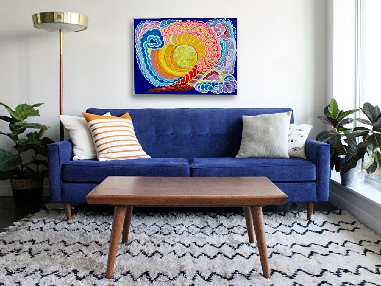 яркая энергетическая абстракция акрилом