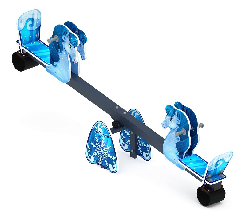 Качалка балансир со спинкой Лошадка (Снежная королева) - ИО 21.М.01.02-02.И1                                                                                                                   Габариты (ШхДхВ): 2500x400x900                                                                                                                                                                        Зона безопасности, мм: 4500х2400                                                                                                                                                       Возрастные ограничения от 4 до 8 лет