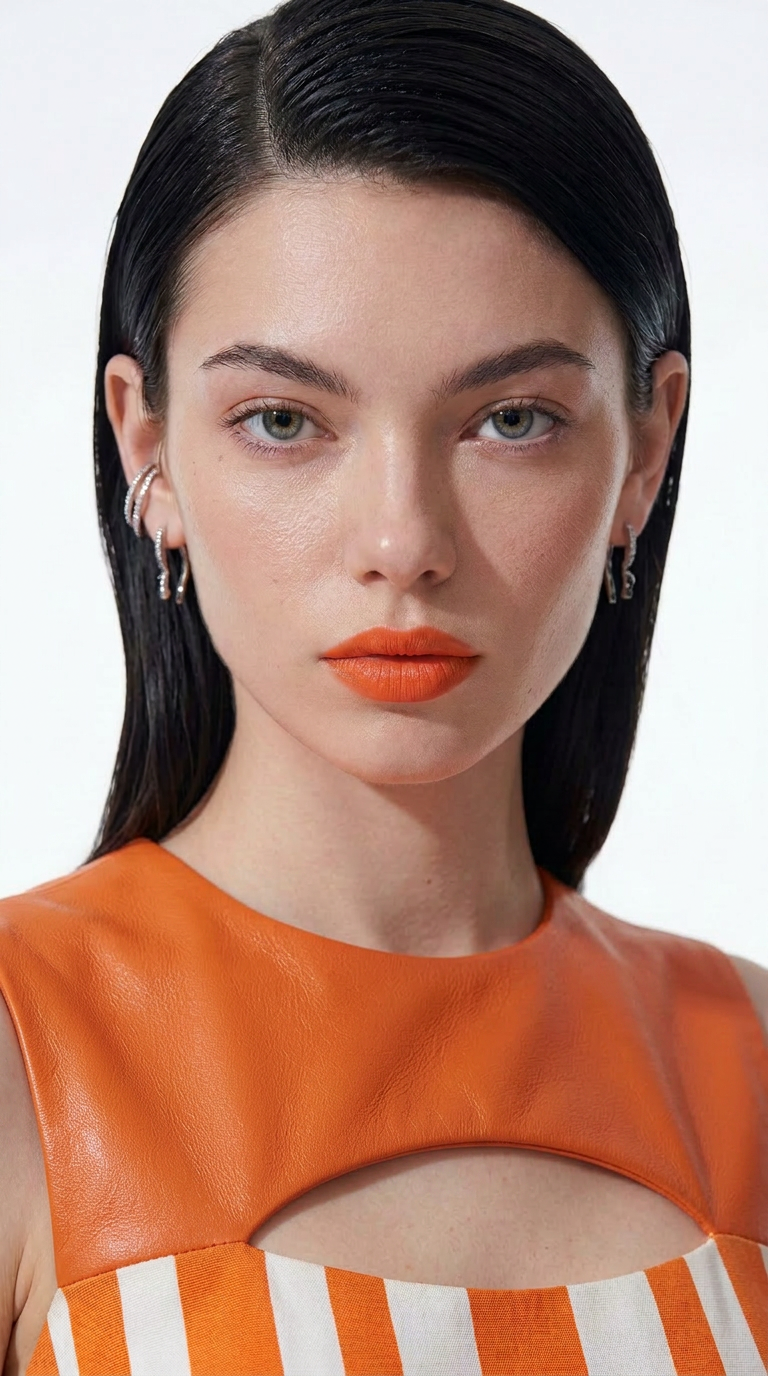 Фотореалистичный крупный план AI-модели, созданный для рекламных кампаний с высоким качеством