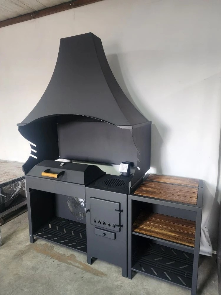 «Джета с вытяжным зонтом и функцией смокер. Купить / заказать мангал для дома в Краснодаре от производителя «Дарбин»