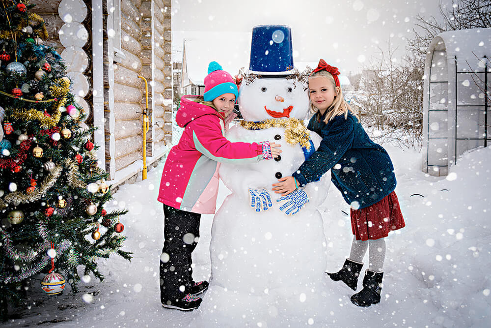 Семейная фотосессия дома на Новый год