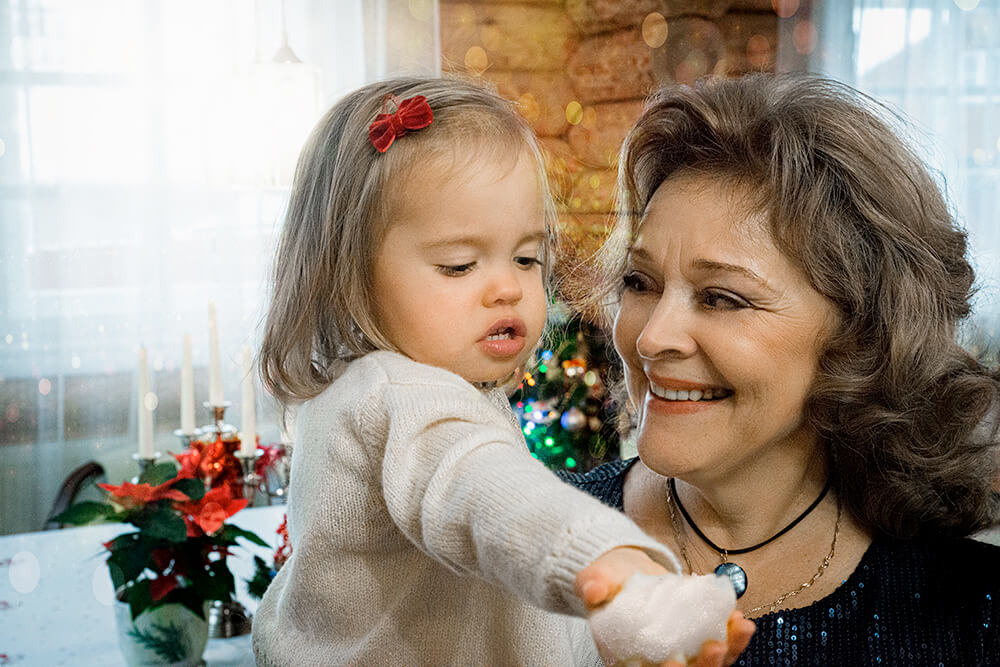 Семейная фотосессия дома на Новый год