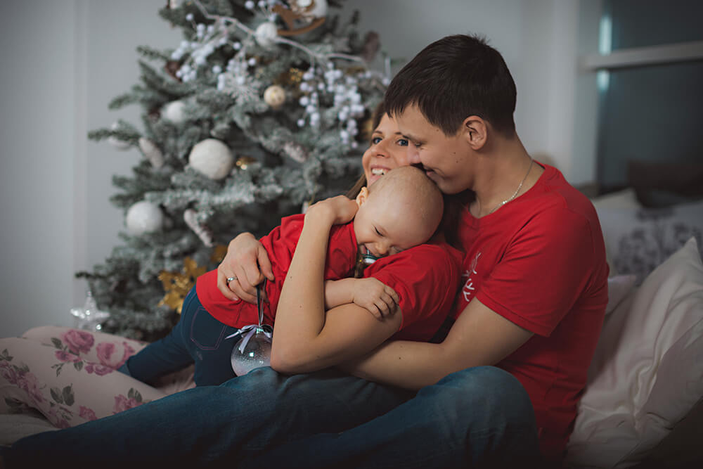 Семейная фотосессия в студии, Артем Лена и дочка