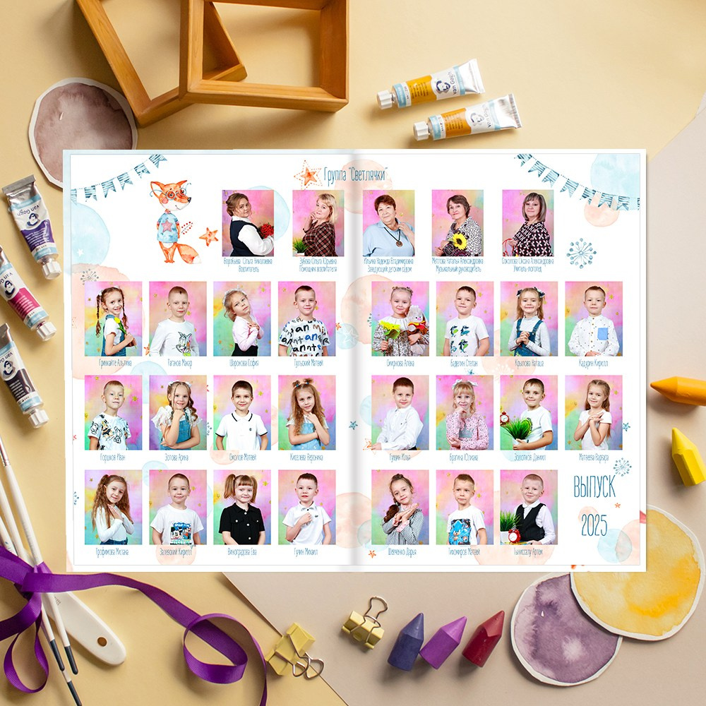 Выпускные альбомы в детский сад  3 разворота стандарт+ заказать Иваново Ярославле Костроме Владимире. Выпускные альбомы в Иваново в детский сад и школу. Александр и Светлана Янкины