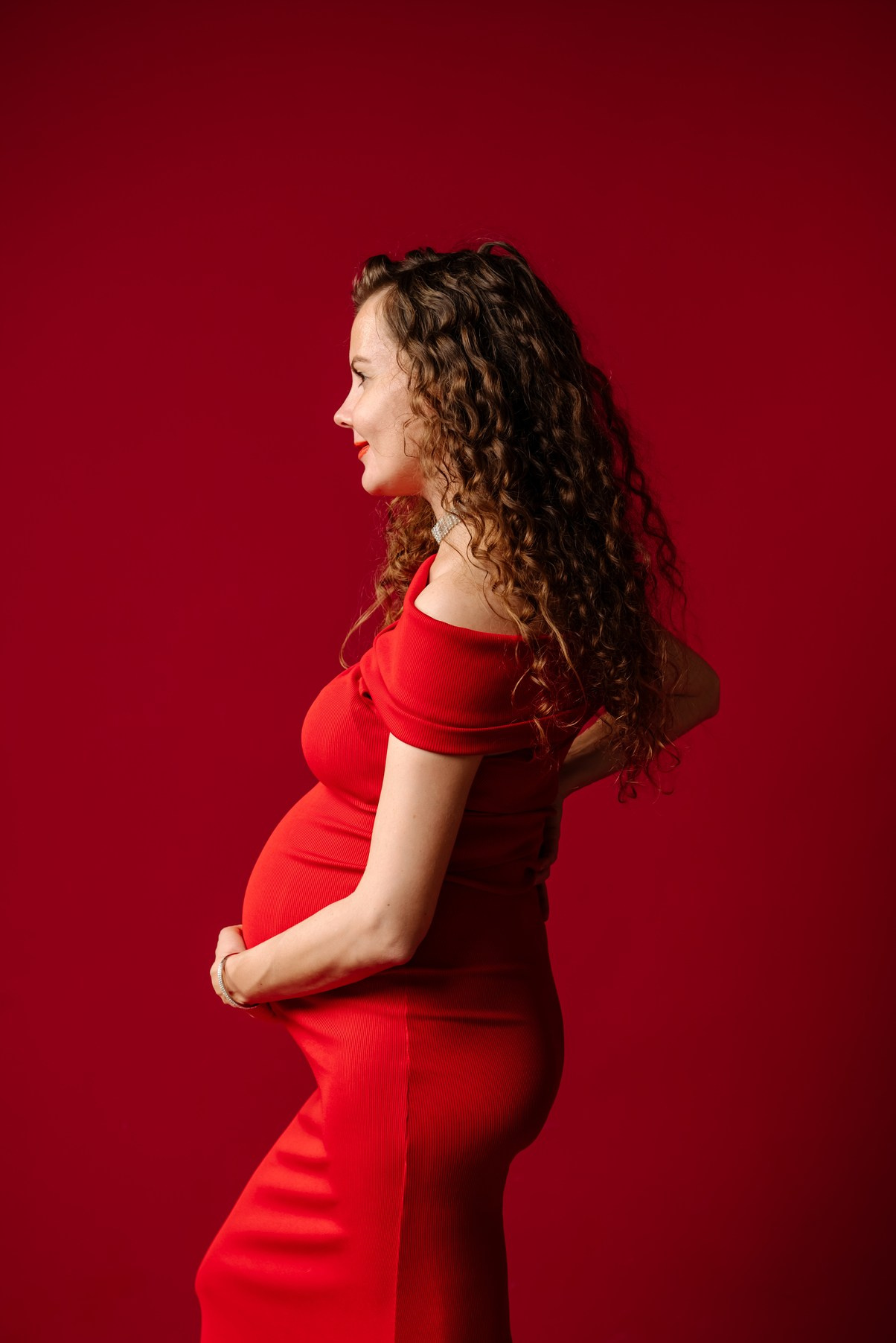 Беременность. В красном. Свадебный и сеейный фотограф в Санкт-Петербурге Елена Худякова