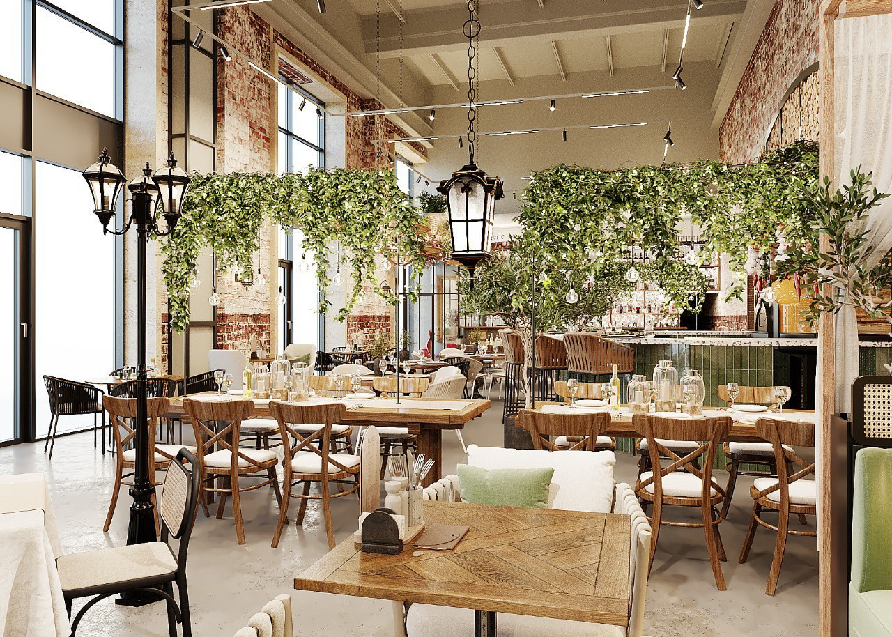 Ресторан «РуссоИтальяно» спб, Газовая 10. АННА ДРОЖИЛИНА дизайнер интерьера