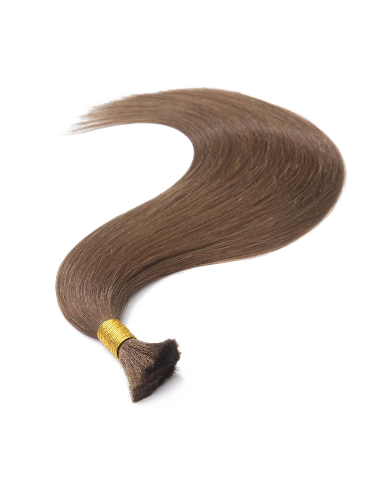 Предметная съёмка — хвост для волос, тёмно-русый оттенок.