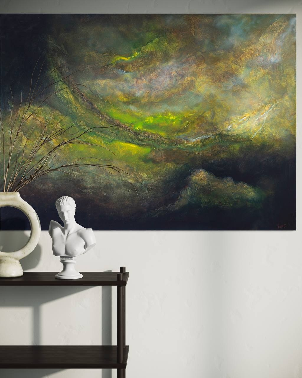 Abstract painting in the modern tonalist style. Pavel Korshun — Contemporary painter. Original abstract painting