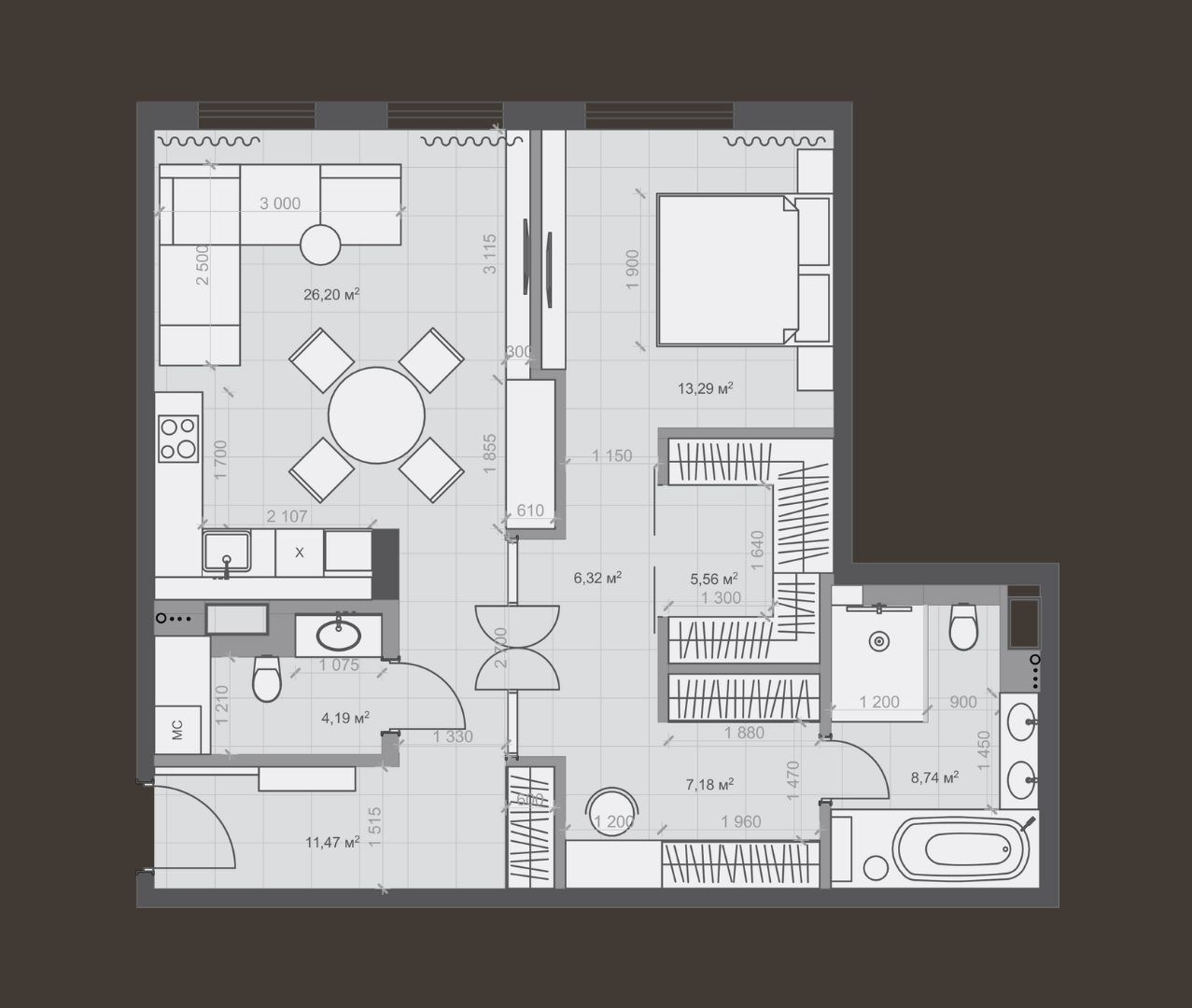 Лофт в ЖК Манхеттен. Дизайнер интерьера | Сабир Ульмаскулов