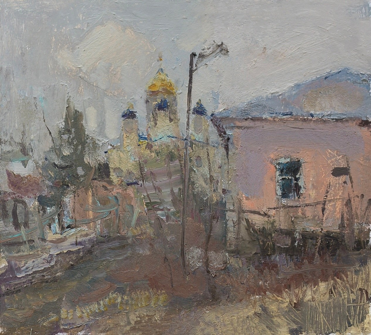 Апрель. Пасмурно. Художник Александр Каверин