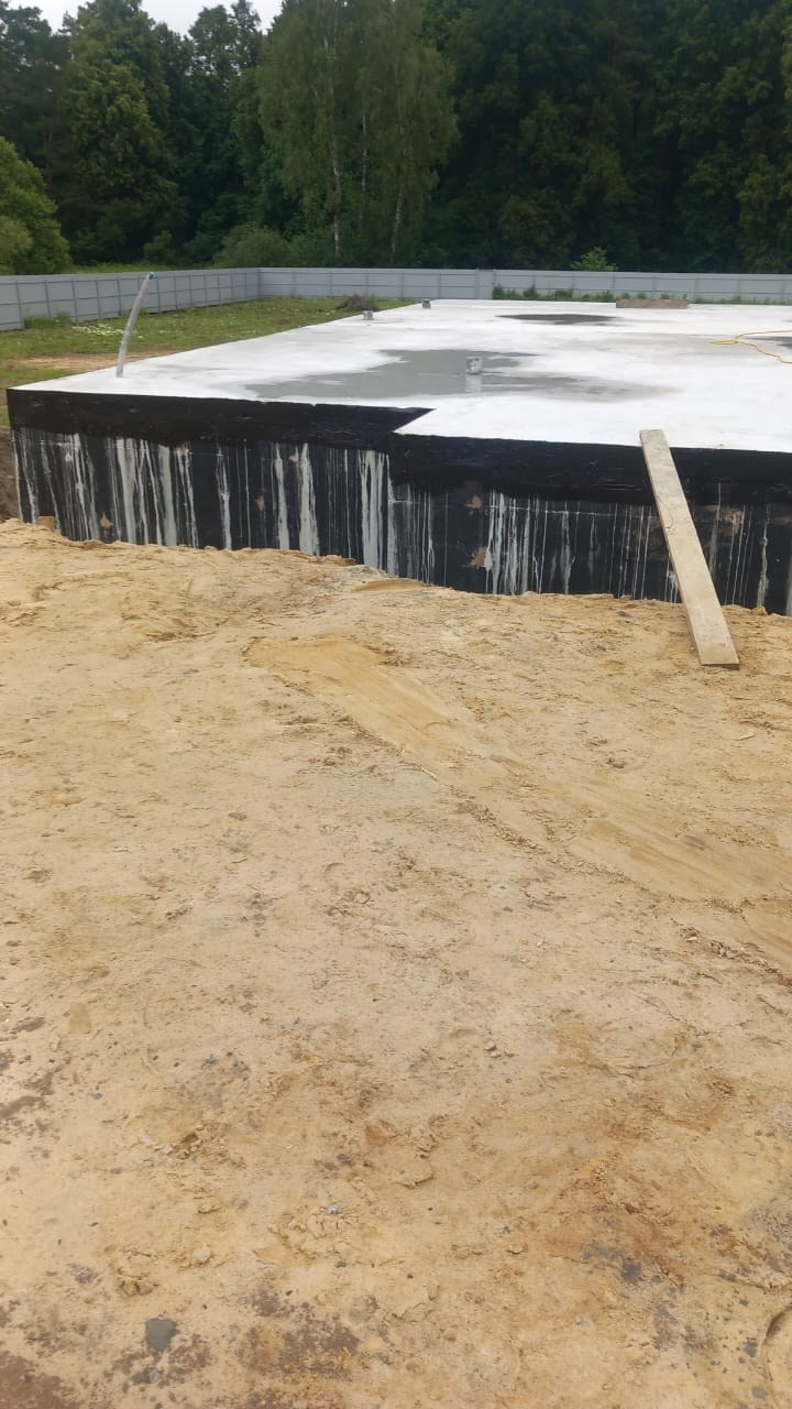 сняли опалубку+гидроизоляция