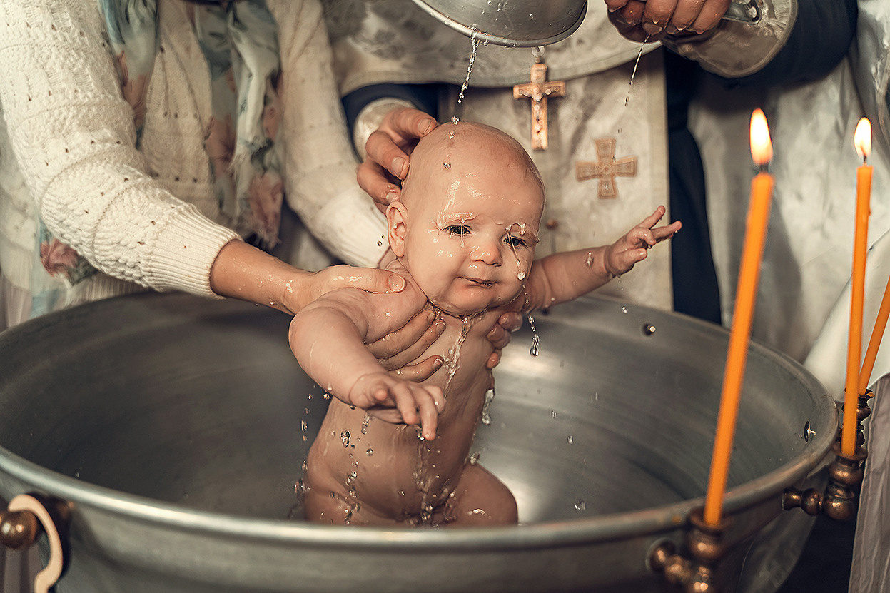 Крещение в Ильинском храме с. Ильинка. Церковный фотограф Севастополь