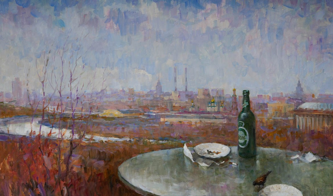 Воробьевы горы. Осень. Холст, масло