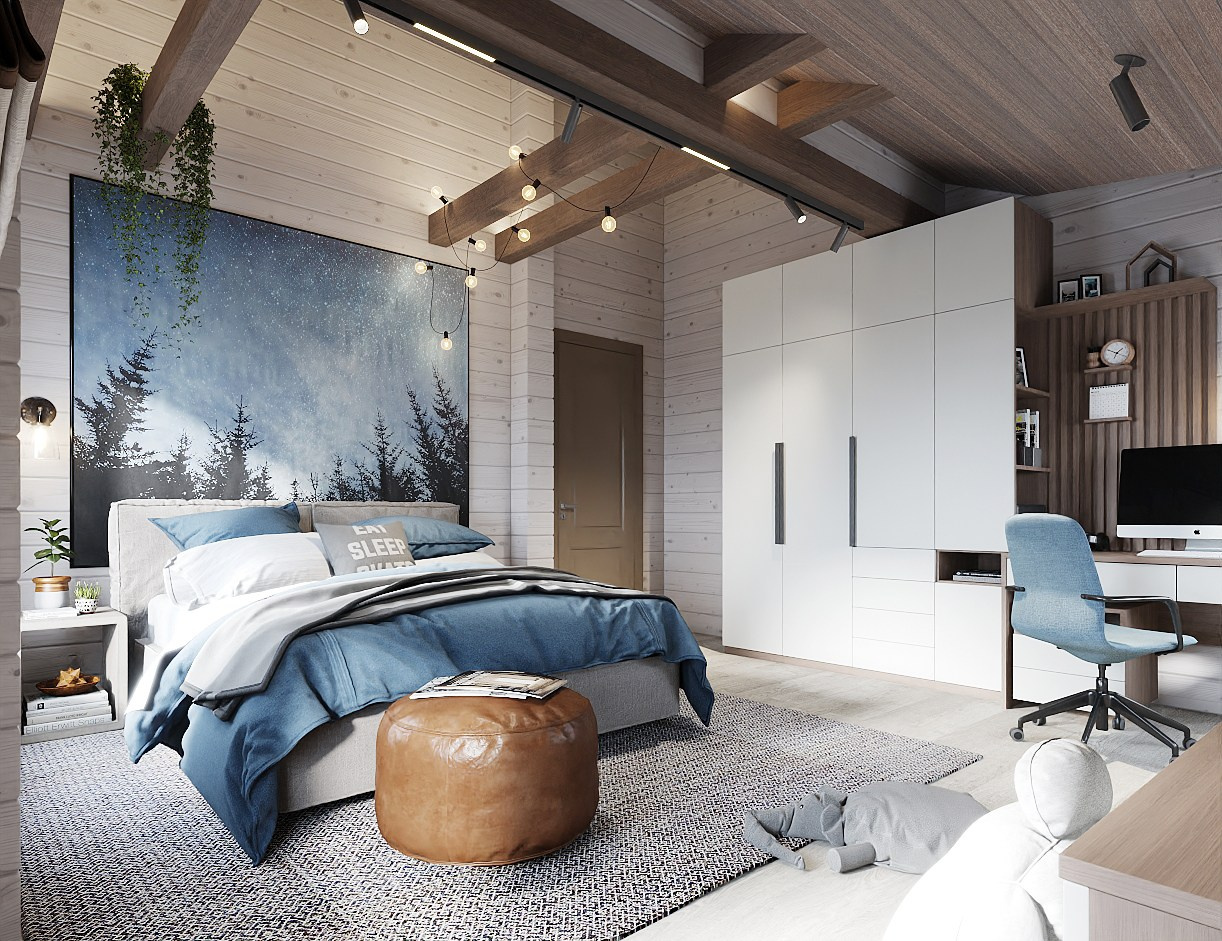 Дом из  бруса 250 м², Московская обл., к/п Гринвуд. Студия дизайна