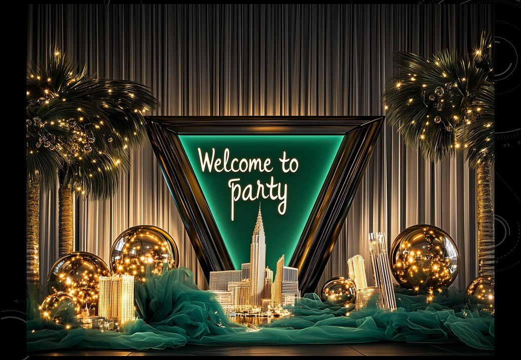 Концепция декора для корпоративного мероприятия в стиле «Лас-Вегас» для LAZAR DECOR. Главная