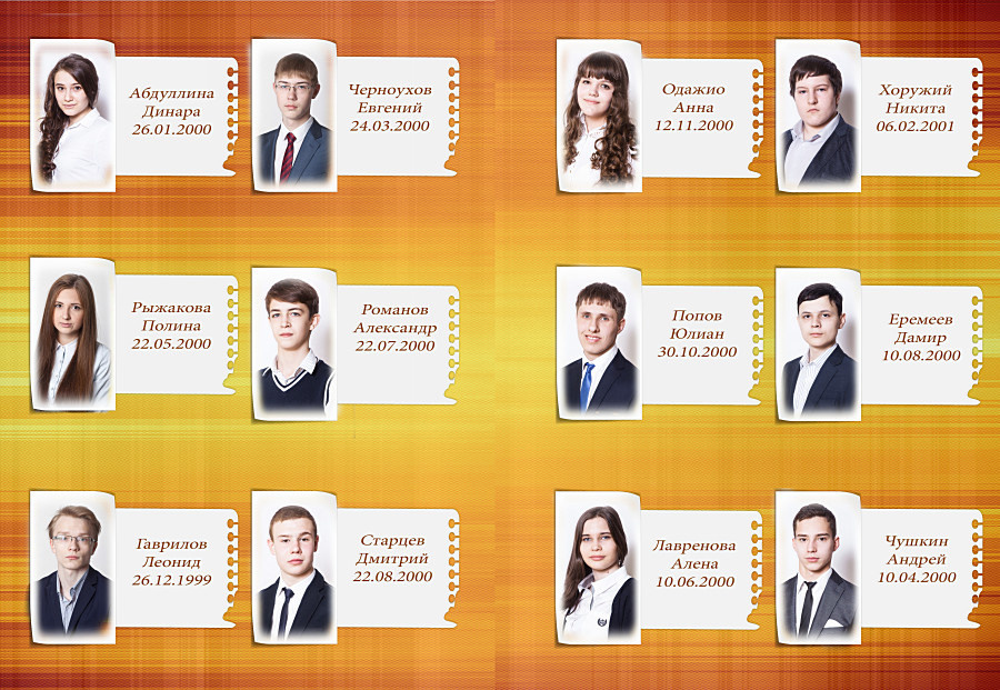 Пример разворота школьной фотокниги для выпускников Балашихинской школы.