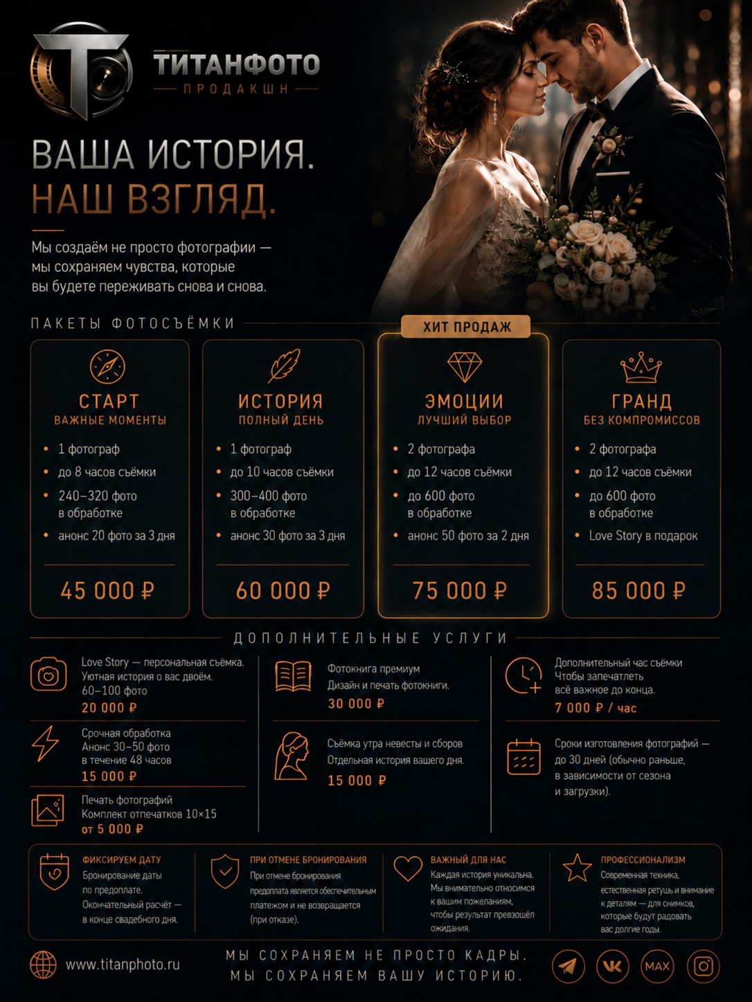 Цены. ТитанФото Продакшн